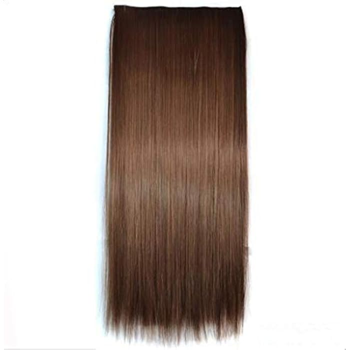DILLARDS Fashion Long Straight Hair Extension 5021, 5 Clip, Brown - Image 2